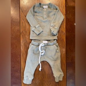 Jamie Kay Organic Cotton Waffle Mason Top//Oliver Pant -  Woodland